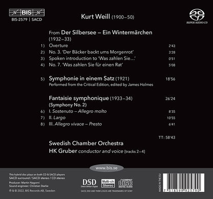 Kurt Weill: Symphonies Nos. 1 & 2/Der Silbersee Excerpts