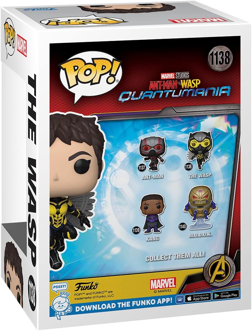 Funko POP! Vinyl Marvel: Ant-Man Quantumania - Wasp - 1/6 Odds for Rare Chase Variant - Collectable Vinyl Figure - Gift Idea - Official Merchandise - Toys for Kids & Adults - Movies Fans