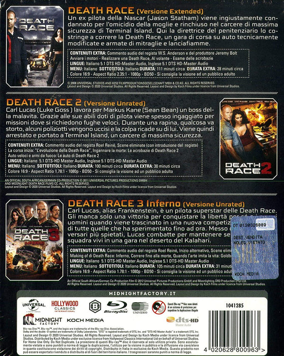Death Race La Trilogia (Box 3 Br)