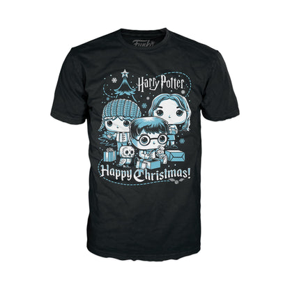Funko Pop! Boxed Tee: Harry Potter Holiday - Ron, Hermione, Harry - M Adult M