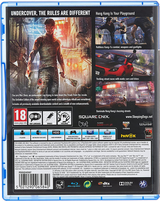 Sleeping Dogs Definitive Edition (PS4) Single
