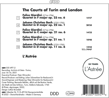 Felice Giardini & Johann Christian Bach: Quartets & Quintets: The Courts of Turin and London