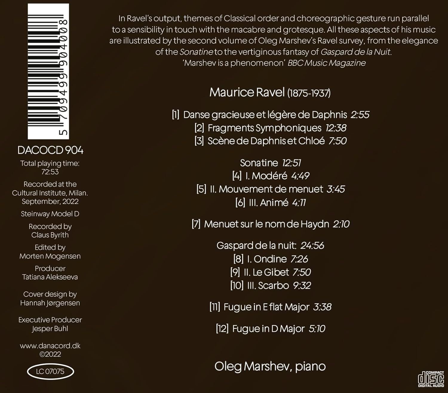 Ravel: Complete Solo Piano Music - Volume 2
