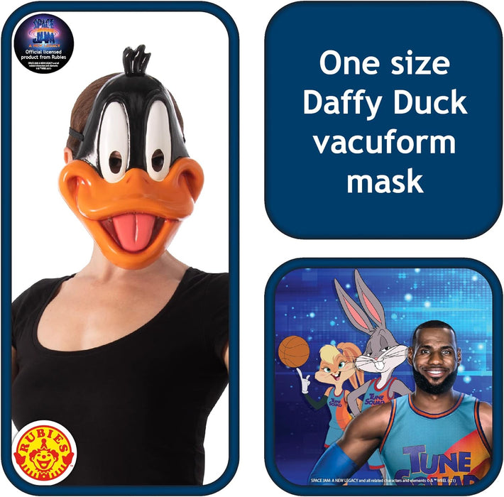 Rubie's Unisex Warner Bros. Space Jam Daffy Duck Plastic Half-Mask, One Size