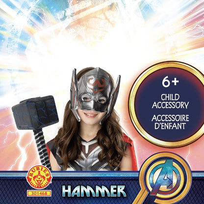 Rubies Official Marvel Thor Love & Thunder Movie, Mighty Thor Mjolnir Hammer
