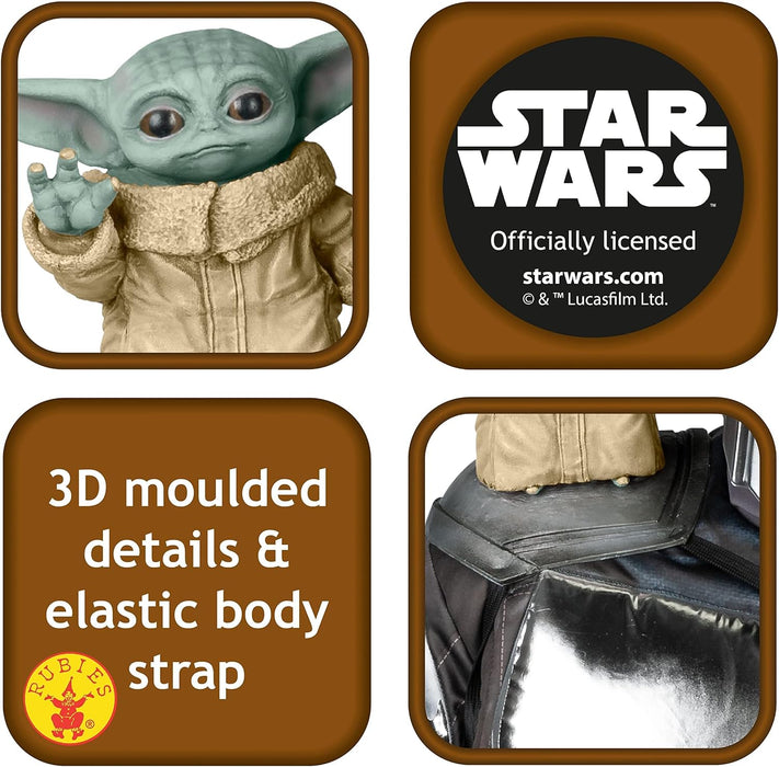 Rubie's 202212NS Baby Yoda Doll Shoulder Accessory Star Wars, Men, Women, Boys Girls, Multicolour, One Size
