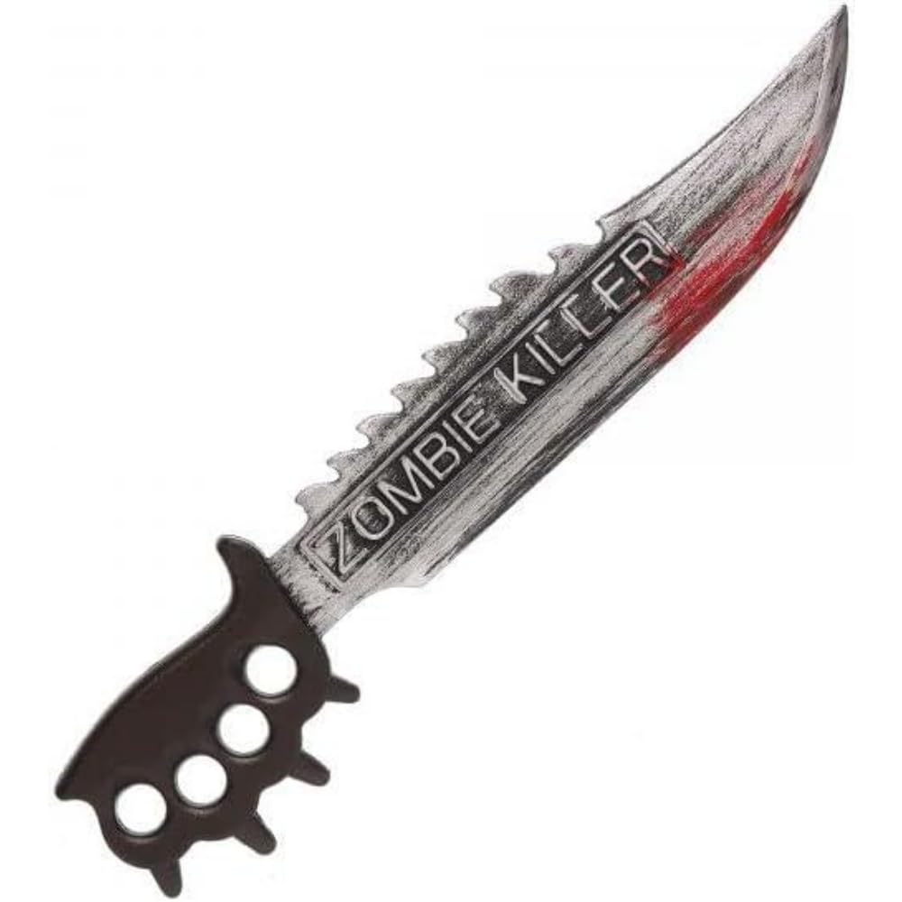 Bristol Novelty CA0016 Zombie Slayer Knife Fancy Dress Accessory, Men, Women, Boys Girls, Grey