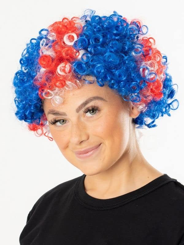 Bristol Novelty - Perücke (Einheitsgröße) (blau/rot/weiß