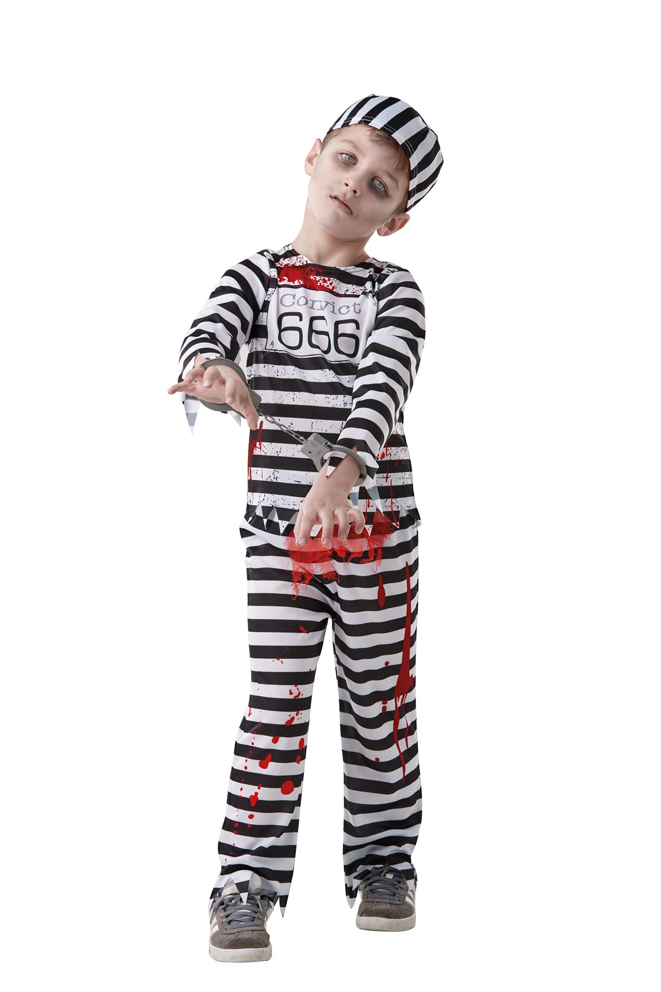 Forum Child Zombie Convict (Boy), Kids Fancy Dress Small 3-4 Years