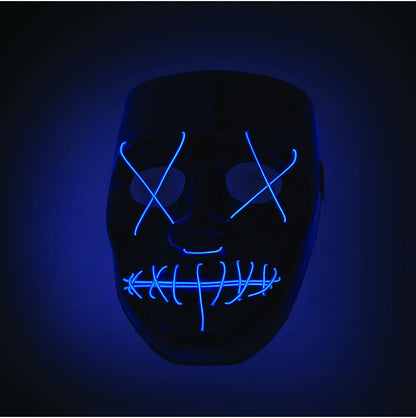 Bristol Novelty Anarchy Light Up Mask, Adult Fancy Dress Accessory