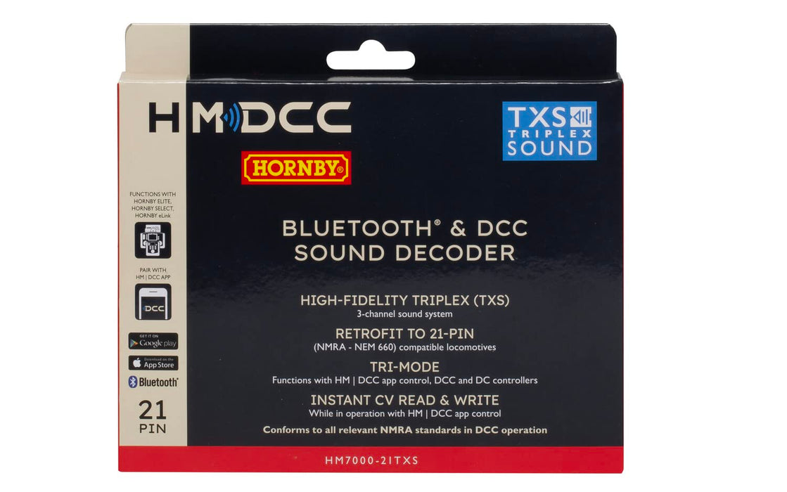 Hornby HM7000-21TXS: Bluetooth® & DCC Sound Decoder (21-pin)