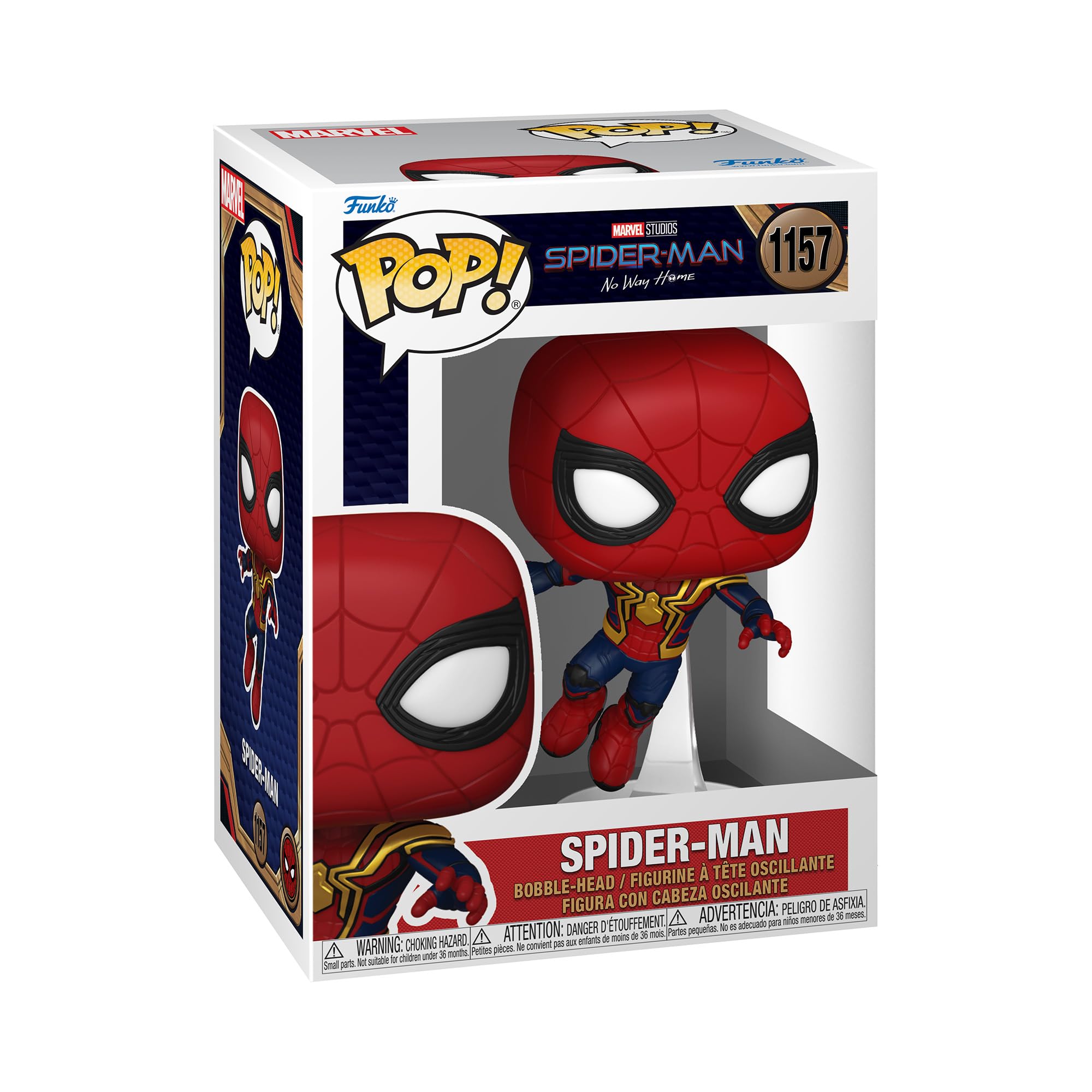 Funko Pop! Marvel: Spiderman No Way Home 2021 - Spider-Man - Leaping SM1 - Spider-man - Collectable Vinyl Figure - Gift Idea - Official Merchandise - Toys for Kids & Adults - Movies Fans