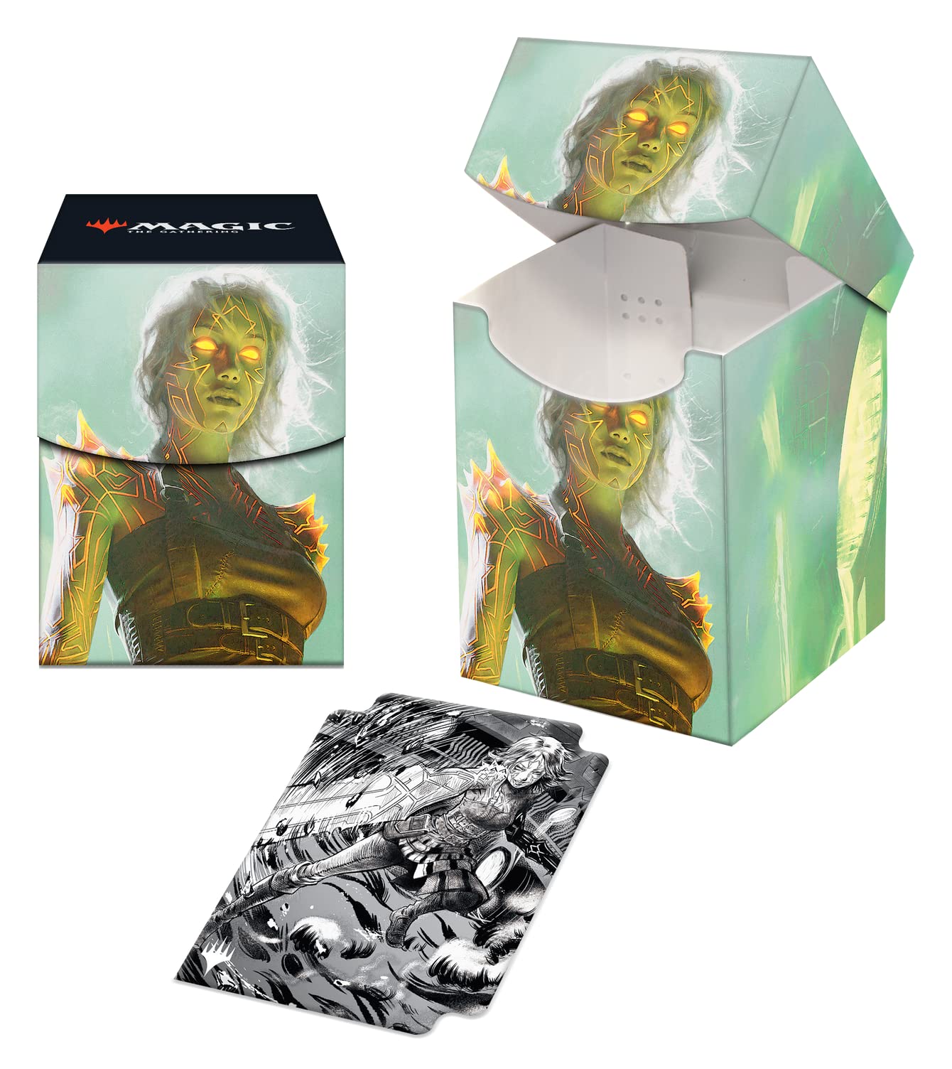 Ultra Pro - Magic: The Gathering Phyrexia All Will Be One - 100+ Card Deck Box (Nahiri, The Unforgiving) Protect & Store Collectible Cards, Trading Cards, & Gaming Cards, Self Locking Lid Deck Box