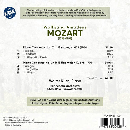 Wolfgang Amadeus Mozart: Piano Concerto No. 17 in G Major/...