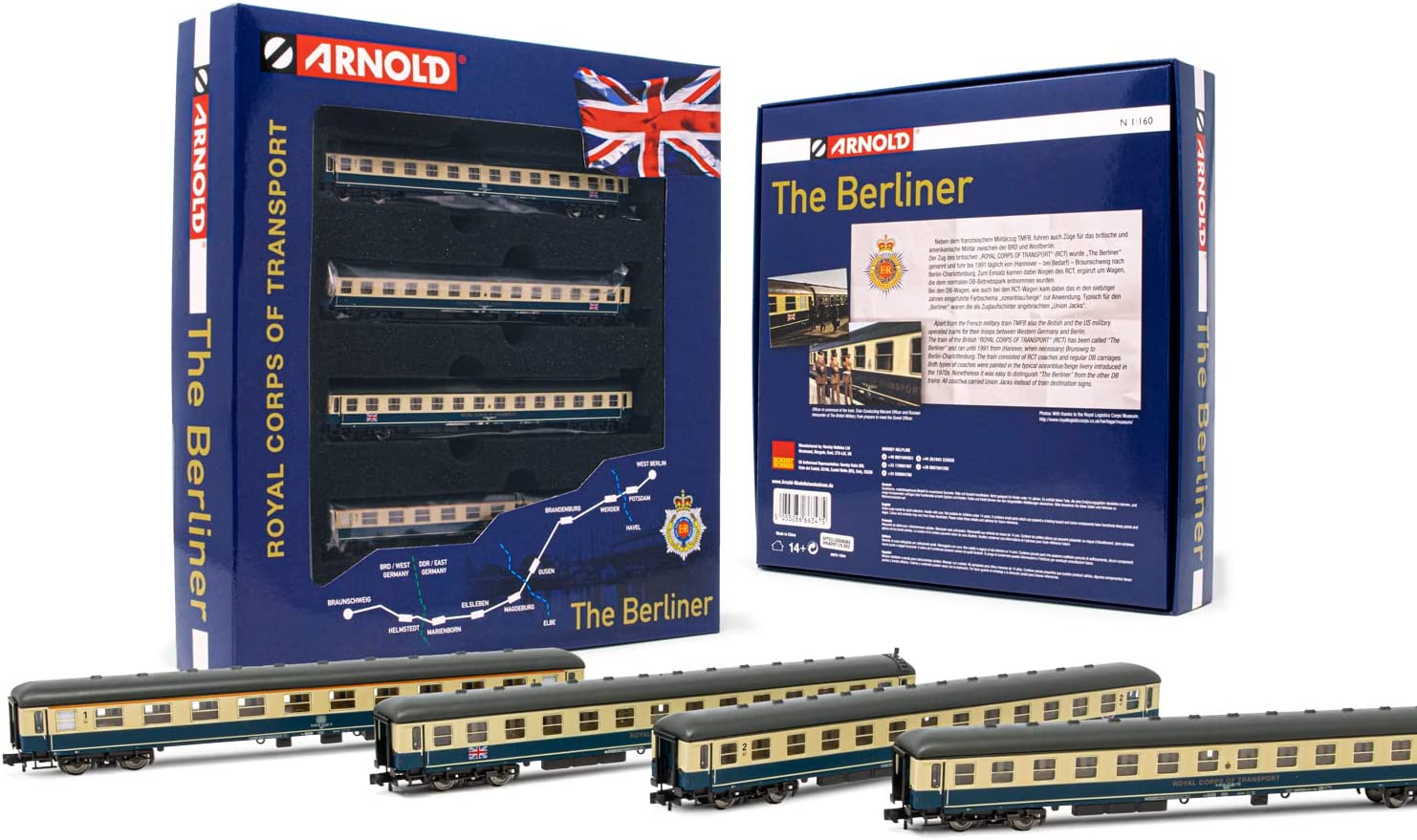 ARNOLD HN4297 RCT, 4-Unit Pack Coaches The Berliner Rolling Stock
