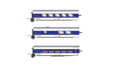 Arnold - 3-unit set Talgo"Francisco de Goya" (Paris – Madrid), blue and white livery (restaurant, bar, super-reinclinable