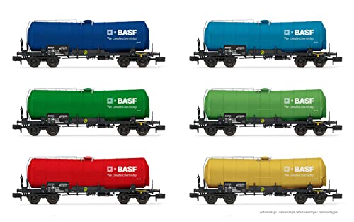Arnold RENFE, 4-axle 60' container wagon MMC brown livery, loaded with 2 x 20' containers "Contenemar", period IV