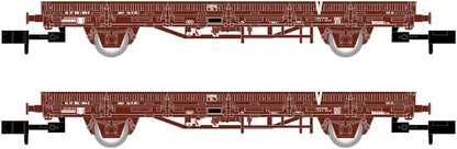 Arnold Railway - Rolling Stock HN6543 SNCF, 2-unit set, flat wagons "V", loaded with concrete sleepers, period V