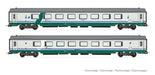 Rivarossi FS, 2-unit pack, gas tank wagon 4 axles Zagkks "AUTOGAS" white with orange stripe, ep. V