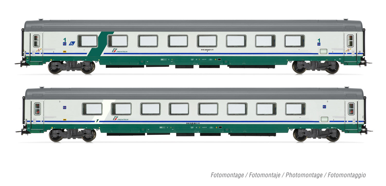 Rivarossi FS, 2-unit pack, gas tank wagon 4 axles Zagkks "AUTOGAS" white with orange stripe, ep. V