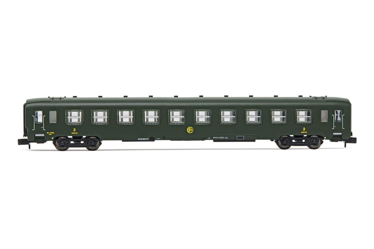 Arnold SNCF, 2-unit set DD DEV 66 autotransporter, green with white logo "Casquette" livery, period V