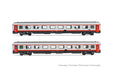 Rivarossi FS, 2-units pack Gran Confort 1985 open space, A (normal) + AH with handicap seats, Bandiera livery, ep. V