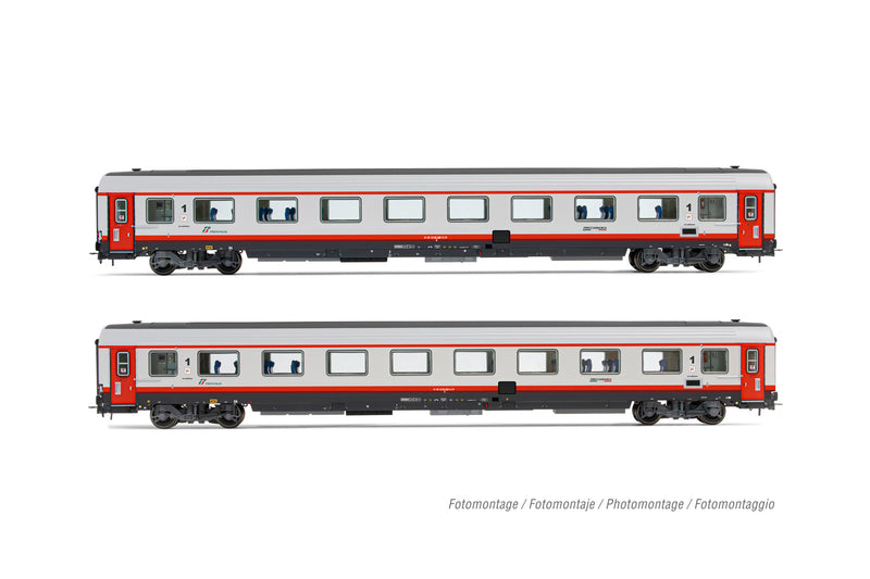 Rivarossi FS, 2-units pack Gran Confort 1985 open space, A (normal) + AH with handicap seats, Bandiera livery, ep. V