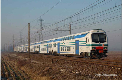 Lima Expert - FS Trenitalia, 3-unit pack Vivalto coaches (1 with driver's cab + 2 intermediate coaches) in"Vivalto" livery