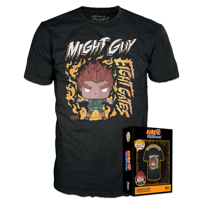 Funko Boxed Tee: Naruto - 8 Gates Guy - Medium - T-Shirt - Clothes - Gift Idea - Short Sleeve Top for Adults Unisex Men and Women - Official Merchandise Fans