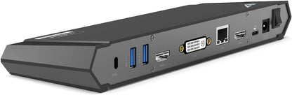V7 USB-C Triple DisplayLink Docking Station, 65W Power Delivery, 2 x HDMI ports, DVI port, 4 x USB A Ports, 2 x USB-C ports, Power Supply with US/EU/UK plugs included
