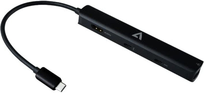 V7 UCMINIDOCK-PT USB 3.2 Gen 1 (3.1 Gen 1) Type-C Dock for Laptop and Port Replicator - Black