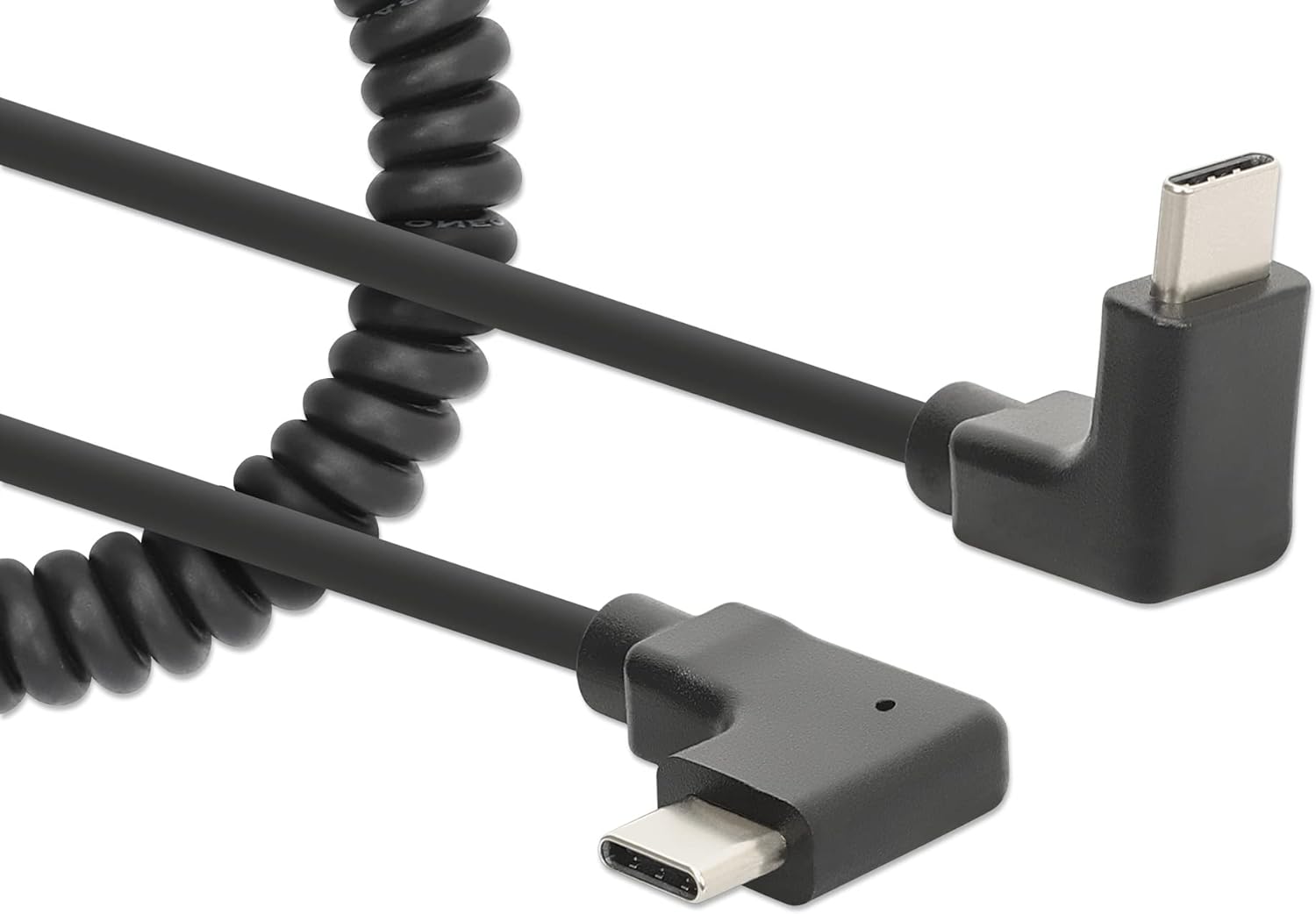 Manhattan Coiled Cable USB-C to USB-C Charging Cable 1 m Black