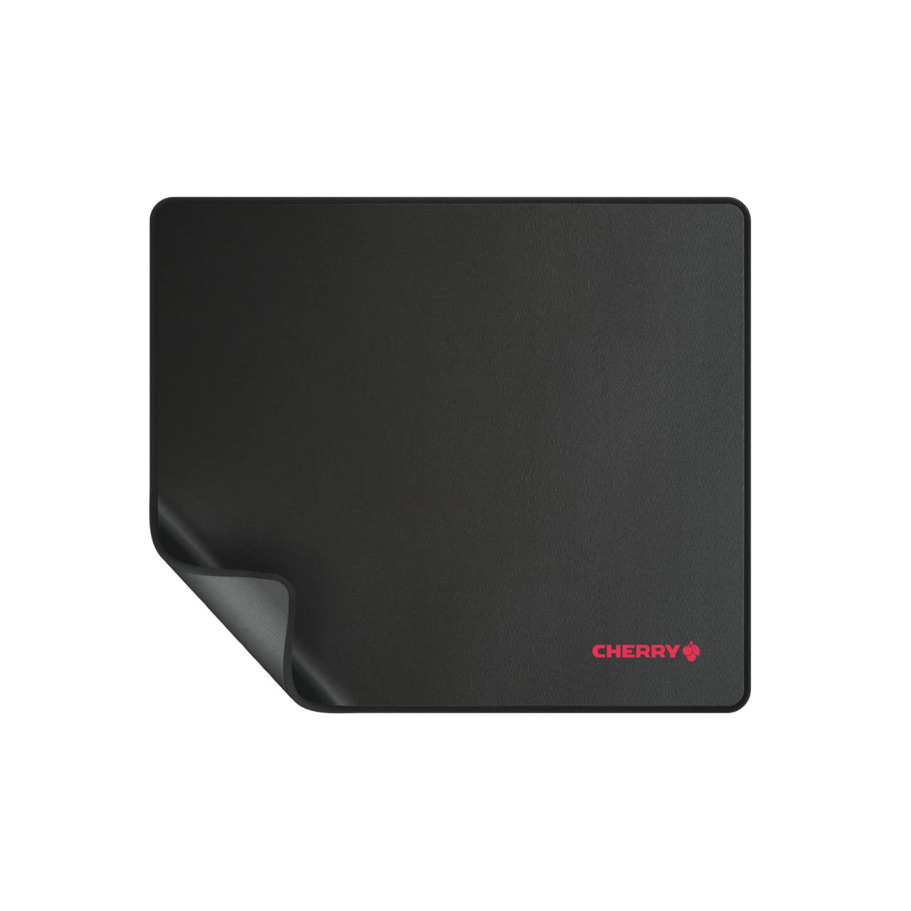 CHERRY MP 1000, PREMIUM MOUSEPAD XL, 30 cm x 35 cm, sewn edges, suitable for all mouse sensors, non-slip, can be rolled up, black