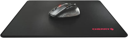 CHERRY MP 1000, PREMIUM MOUSEPAD XL, 30 cm x 35 cm, sewn edges, suitable for all mouse sensors, non-slip, can be rolled up, black