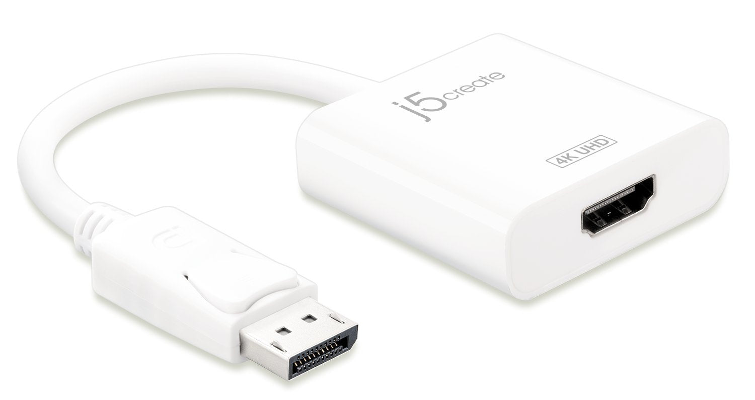 j5create DisplayPort to 4K HDMI Active Adapter- Male Displayport Female HDMI | 4K Ultra HD | HDMI 1.4a Up to 3 Gbps | Compliant with DisplayPort 1.2 and 1.1a
