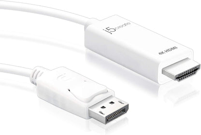 j5create DisplayPort to 4K HDMI Active Adapter- Male Displayport Female HDMI | 4K Ultra HD | HDMI 1.4a Up to 3 Gbps | Compliant with DisplayPort 1.2 and 1.1a