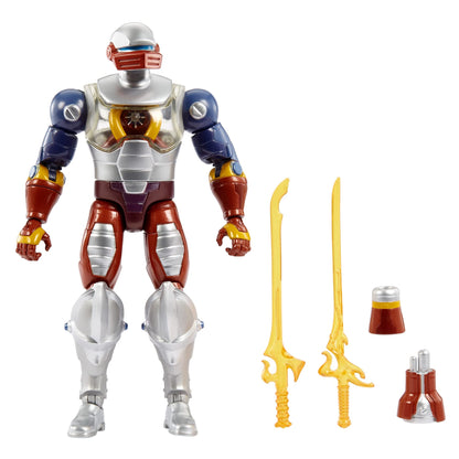Masters of the Universe Masterverse Action Figure Roboto, Detailed Collectible with Arm Attachments & Swords, Articulated MOTU Toy Gift, HLB40