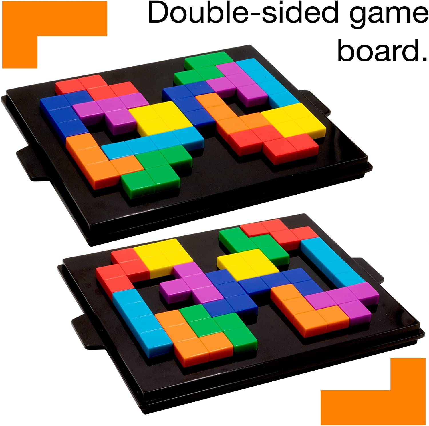 IDEAL | Table Tetris game: Head to head strategy game | Strategy Game | For 2 Players | Ages 6+ Single Table Tetris