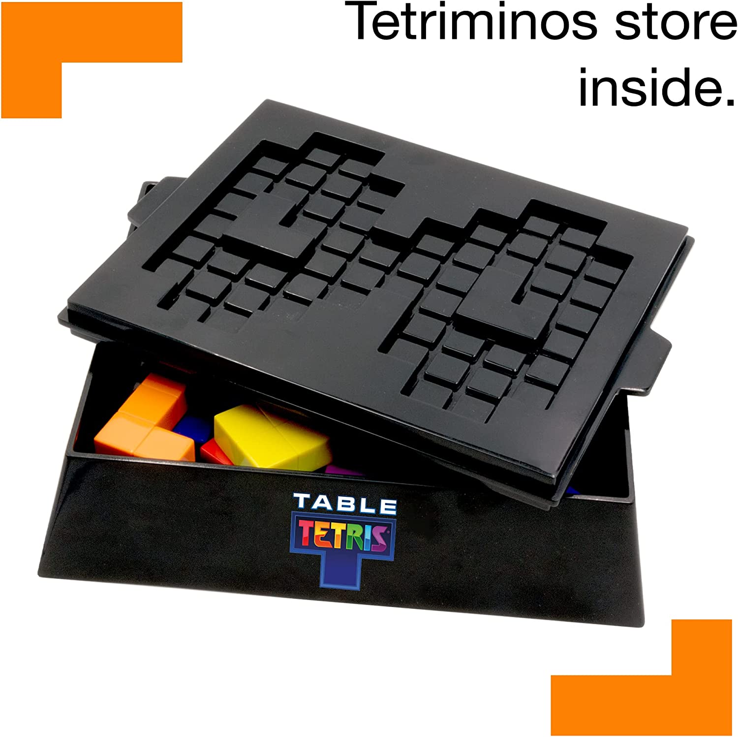 IDEAL | Table Tetris game: Head to head strategy game | Strategy Game | For 2 Players | Ages 6+ Single Table Tetris