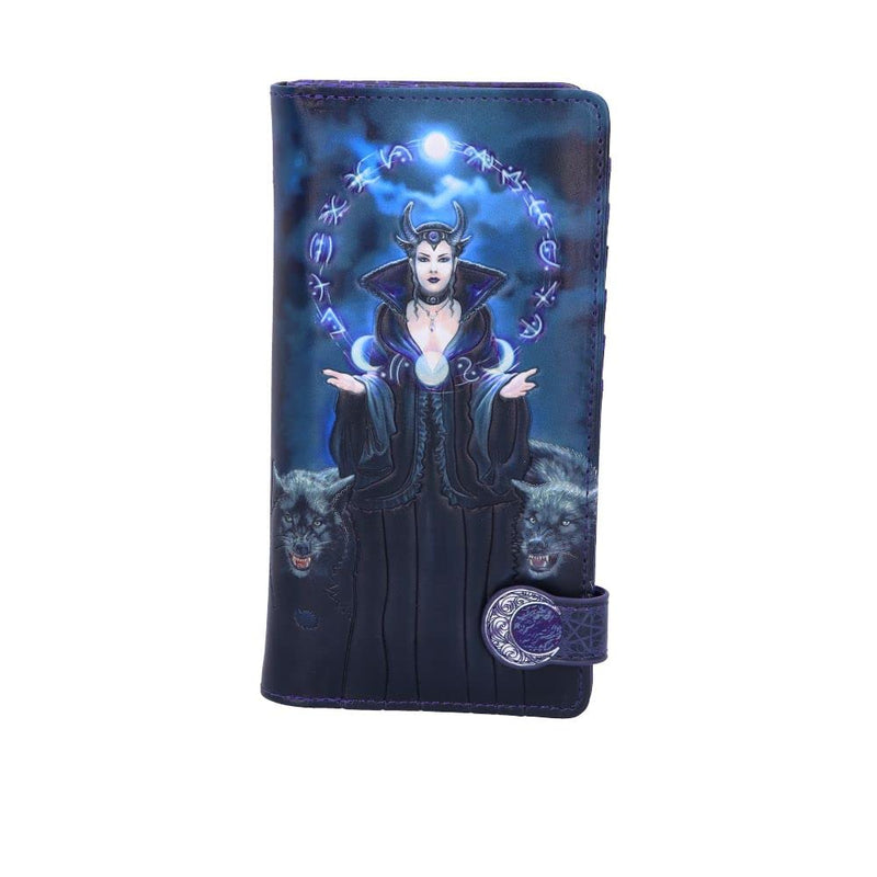 Nemesis Now Anne Stokes Moon Witch Embossed Purse, Blue, 18.5cm