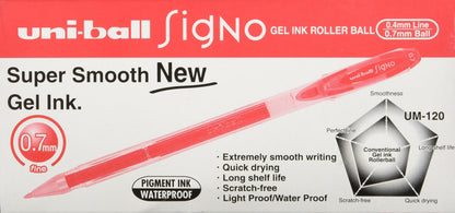 Uni-ball SigNo UM120 Gel Rollerball Pen 0.7mm Tip 0.5mm Line Red Ref 9001182  (9001182