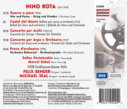 Nino Rota: War and Peace/Castel Del Monte/Orchestra Rehearsal/...