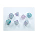 Wisteria Nebula Mini Dice with White Colored Numbers 10mm (3/8in) Set of 7 Chessex