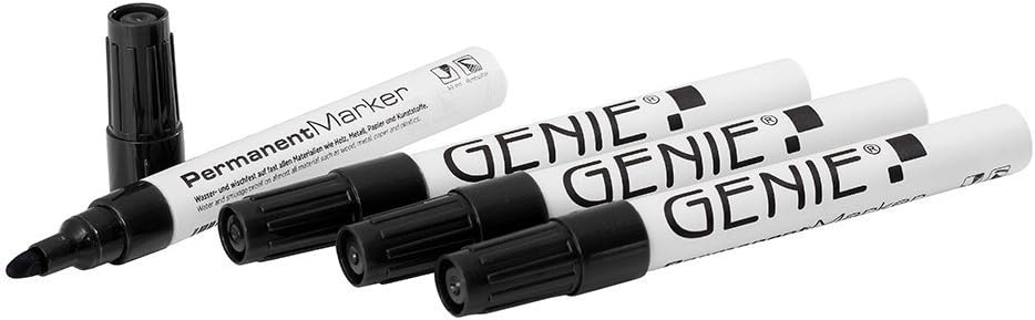 Marcador permanente Genie (con 1 – 3 mm, punta redonda y metal Espiga) 8 unidades., color