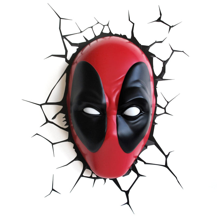The Source Wholesale 20023 Marvel 3D Deco Light Deadpool,Plastic, Red/Black
