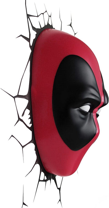 The Source Wholesale 20023 Marvel 3D Deco Light Deadpool,Plastic, Red/Black