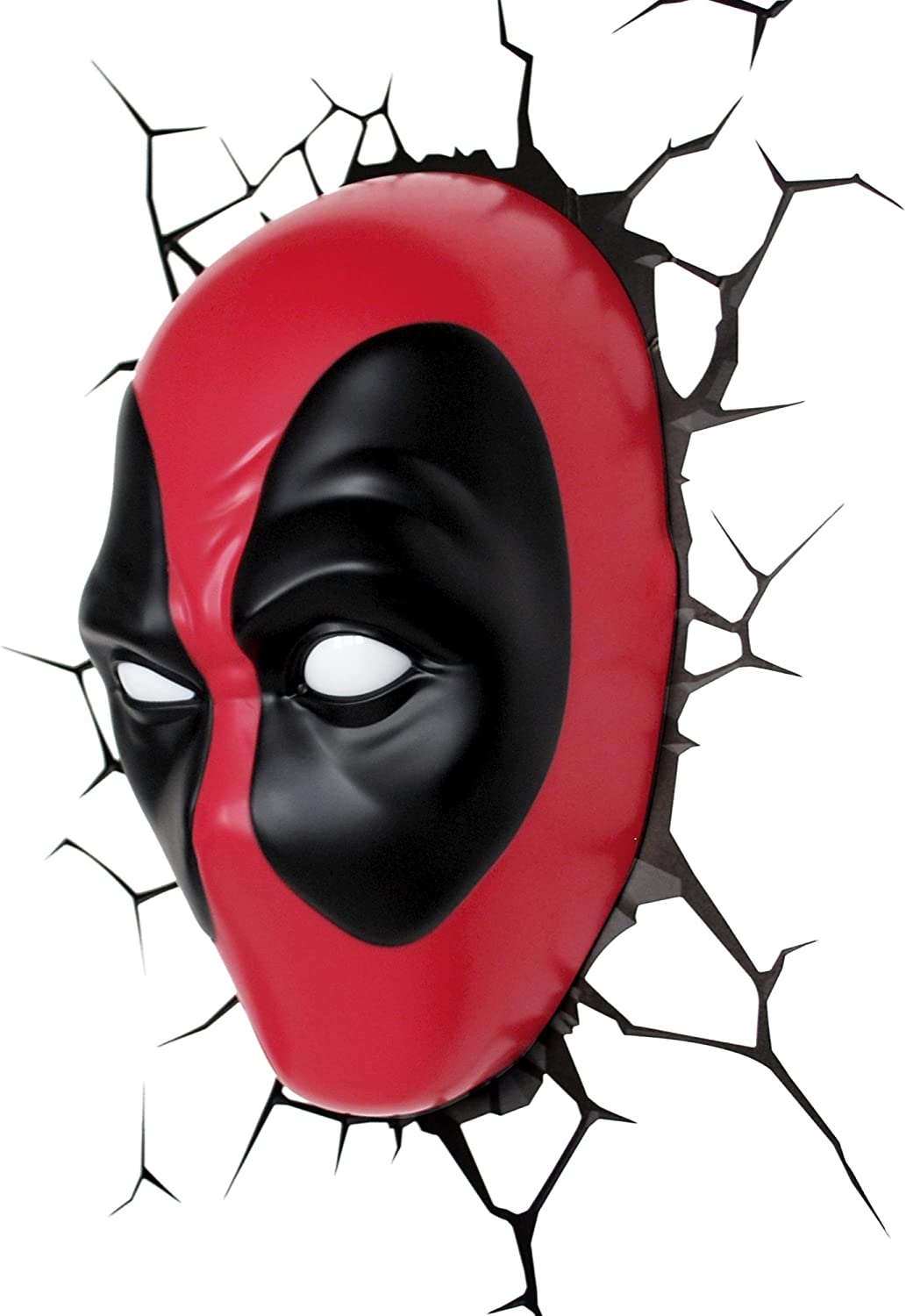 The Source Wholesale 20023 Marvel 3D Deco Light Deadpool,Plastic, Red/Black