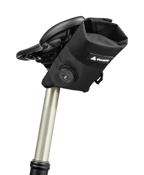 Granite Quiver Tool Roll Bag for Gravel, Road and Mountain Bike, Roll Up Tool Bag with Dial Lock-in System for Attaching Anywhere on Bike, Bike Storage Bag for Bike Tool Kit