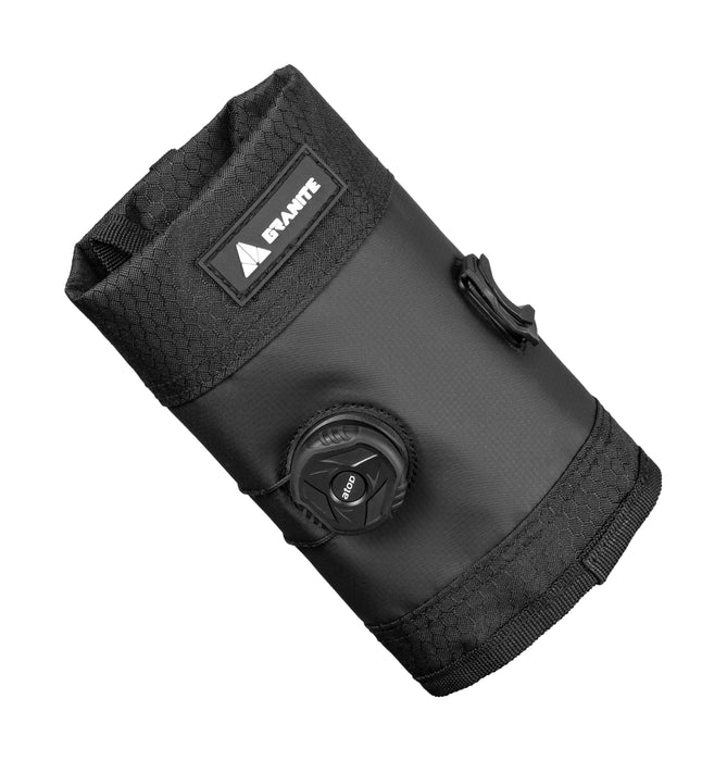 Granite Quiver Tool Roll Bag for Gravel, Road and Mountain Bike, Roll Up Tool Bag with Dial Lock-in System for Attaching Anywhere on Bike, Bike Storage Bag for Bike Tool Kit