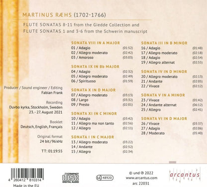 The Flute Sonatas By Martinus Ræhs: The Promise of a Night in June - Volume 2